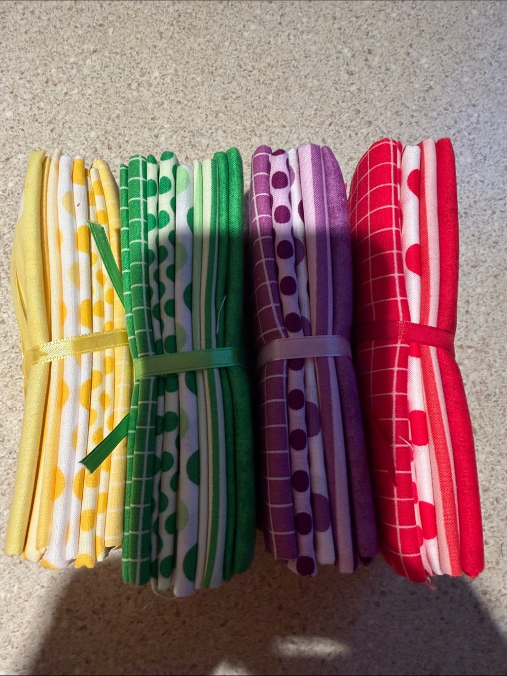 4 Sugar Leaf 5 piece bundles 18x21 each piece - Yellow, Green, Purple, Red